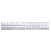 Chemin De Table Long pois blanc gris et motif (Horizontal)