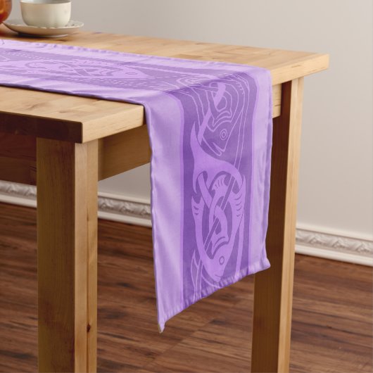 Chemin De Table Long Poisson à nouer celtique en violet (In Situ)