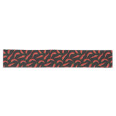 Chemin De Table Long Poivrons rouges sur Black Table Runner (Horizontal)