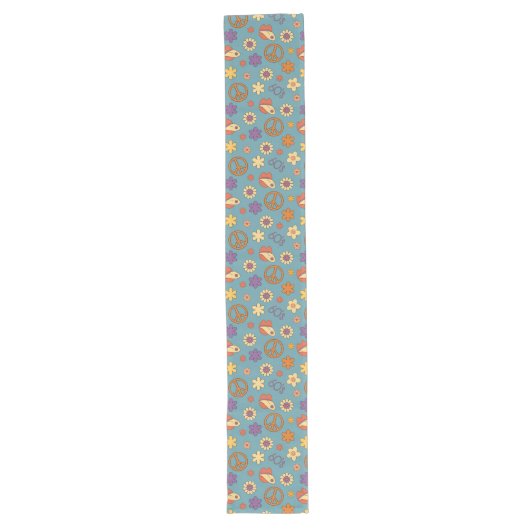 Chemin De Table Long Psychedelic Table Runner Retro Pastel Mood (Devant)