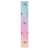 Chemin De Table Long Rainbow Pastle rose guerrier Unicorn (Devant)