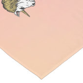 Chemin De Table Long Rainbow Pastle rose guerrier Unicorn (Coin)