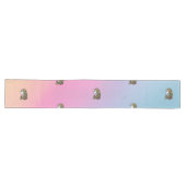 Chemin De Table Long Rainbow Pastle rose guerrier Unicorn (Horizontal)