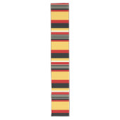 Chemin De Table Long Rayures jaunes, noires et rouges (Devant)