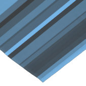 Chemin De Table Long Rayures Noir Bleu (Coin)