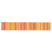 Chemin De Table Long Rayures Orange Rouge Jaune (Horizontal)