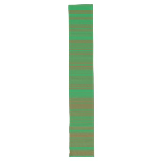 Chemin De Table Long Rayures Vert Marron (Devant)