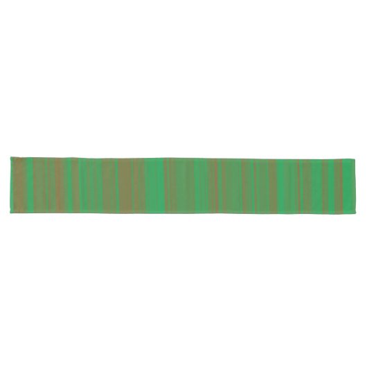 Chemin De Table Long Rayures Vert Marron (Horizontal)