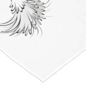 Chemin De Table Long Red Angel Coeur avec ailes (Coin)