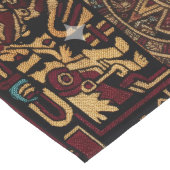 Chemin De Table Long Red Black & Gold Aztec Inspired Design (Coin)