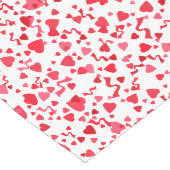 Chemin De Table Long Red Confetti Hearts Motif (Coin)
