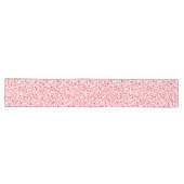 Chemin De Table Long Red Confetti Hearts Motif (Horizontal)