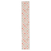 Chemin De Table Long Red Pink Mocha Geometric Table Runner (Devant)