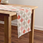 Chemin De Table Long Red Pink Mocha Geometric Table Runner (In Situ)