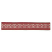 Chemin De Table Long Red Table Runner with Elegant White Center Design (Horizontal)