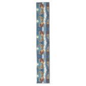 Chemin De Table Long Reindeer Christmas Sleigh Table Runner (Devant)