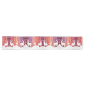 Chemin De Table Long Reindeer Snowy Holiday Table Runner (Horizontal)