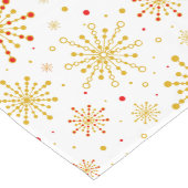 Chemin De Table Long Retro Atomic Mid-Century Moderne Rouge & Or Couleu (Coin)