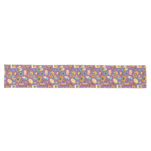 Chemin De Table Long Retro Bloom Runner 70s Pastel Table Magique (Horizontal)