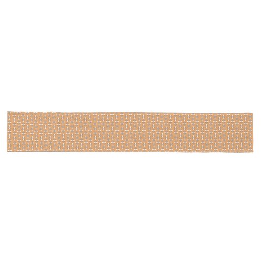 Chemin De Table Long Retro Flowers Runner Brown Terracotta Accent (Horizontal)