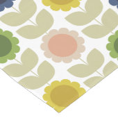 Chemin De Table Long Retro Groovy Summer Flowers Stems (Coin)