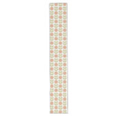 Chemin De Table Long Retro Groovy Summer Flowers Stems (Devant)