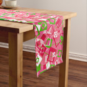 Chemin De Table Long Retro Squares Pattern (In Situ)