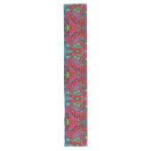 Chemin De Table Long Retro Super Magenta, Rouge et Bleu Art Abstrait (Devant)