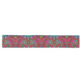 Chemin De Table Long Retro Super Magenta, Rouge et Bleu Art Abstrait (Horizontal)
