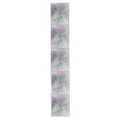 Chemin De Table Long Rêve de fleurs, Abstrait violet vert Fractal Art (Devant)