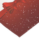 Chemin De Table Long Ribbon rouge Noël (Coin)