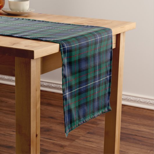 Chemin De Table Long Robertson Chasse Tartan Plaid Motif (In Situ)