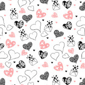 Chemin De Table Long Romantic Love Gift Pink Black Heart Table Runner