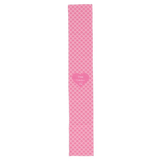 Chemin De Table Long Romantic Pink Hearts Table Runner Valentine Gift (Devant)