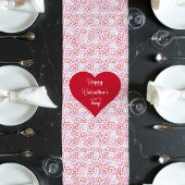 Chemin De Table Long Romantic Valentine Table Runner With Love Hearts