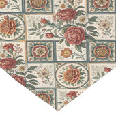 Chemin De Table Long Romantique Shabby Chic Roses rouges et carreaux ve (Coin)