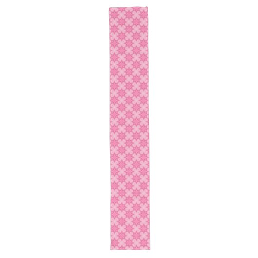 Chemin De Table Long Rose Et Blanc (Devant)