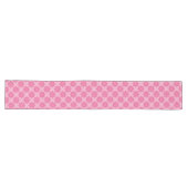 Chemin De Table Long Rose Et Blanc (Horizontal)