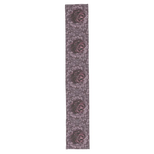 Chemin De Table Long Rose Mandala (Devant)