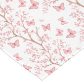 Chemin De Table Long Rose Pâle Floral (Coin)