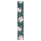 Chemin De Table Long rose rouge blanc floral élégant (Devant)