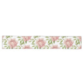 Chemin De Table Long Roses Aquarelle au Rose Pâle Douce Fardée (Horizontal)