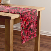 Chemin De Table Long Roses rouges (In Situ)