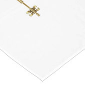 Chemin De Table Long Roses turquoise avec touches (Coin)