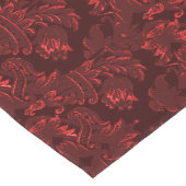 Chemin De Table Long Rouge damassé classique (Monogramme) (Coin)