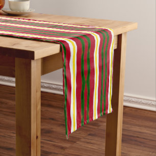 Chemin De Table Long Runner de table Kwanzaa Stripes