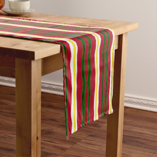Chemin De Table Long Runner de table Kwanzaa Stripes (In Situ)