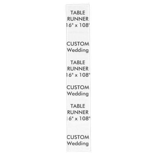 Chemin De Table Long Runner de table personnalisée mariage 16 pouces x (Devant)