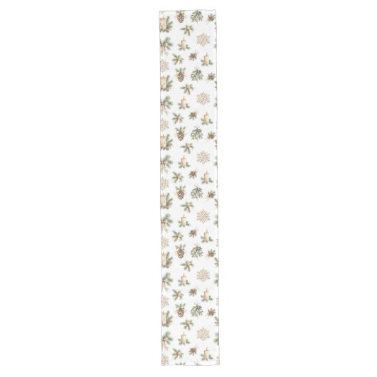 Chemin De Table Long Rustic Christmas Table Runner (Devant)