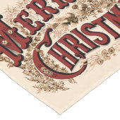 Chemin De Table Long Rustique 1876 Joyeux Noël (Coin)